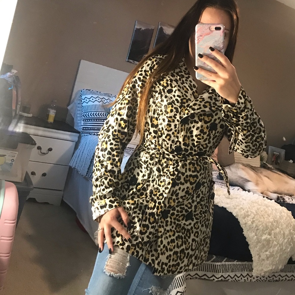 Leopard Print Rain Jacket